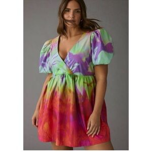 Anthropologie Plenty by Tracy Reese Puff-Sleeve
Pockets Surplice Dress